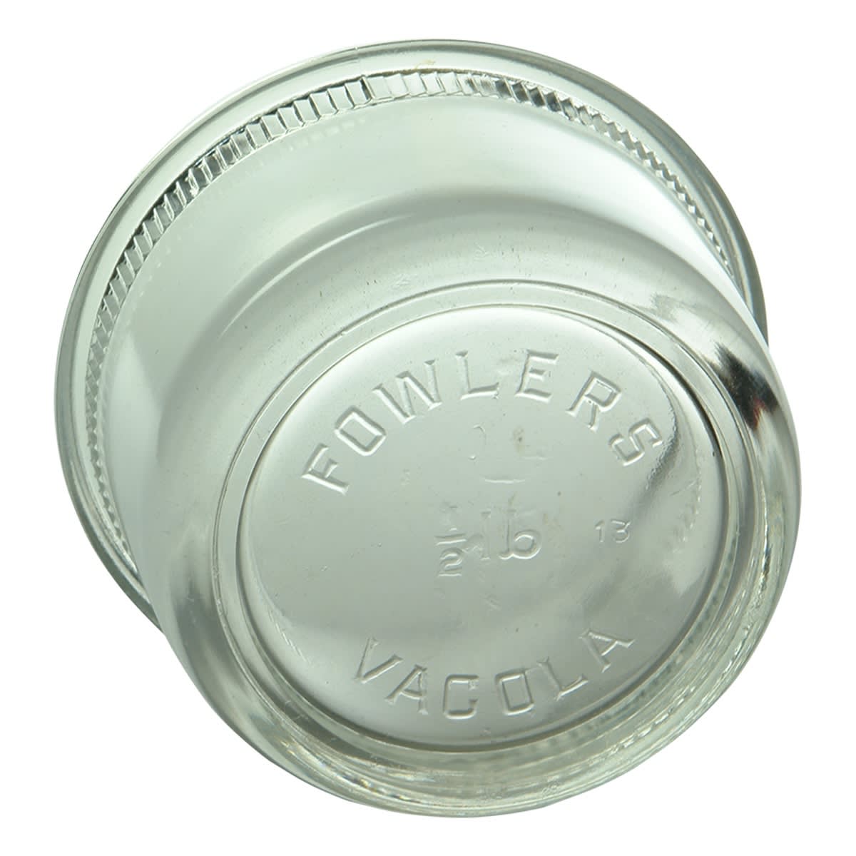 Fowlers Vacola 1/2 Lb Meat Paste type jar. (Victoria)