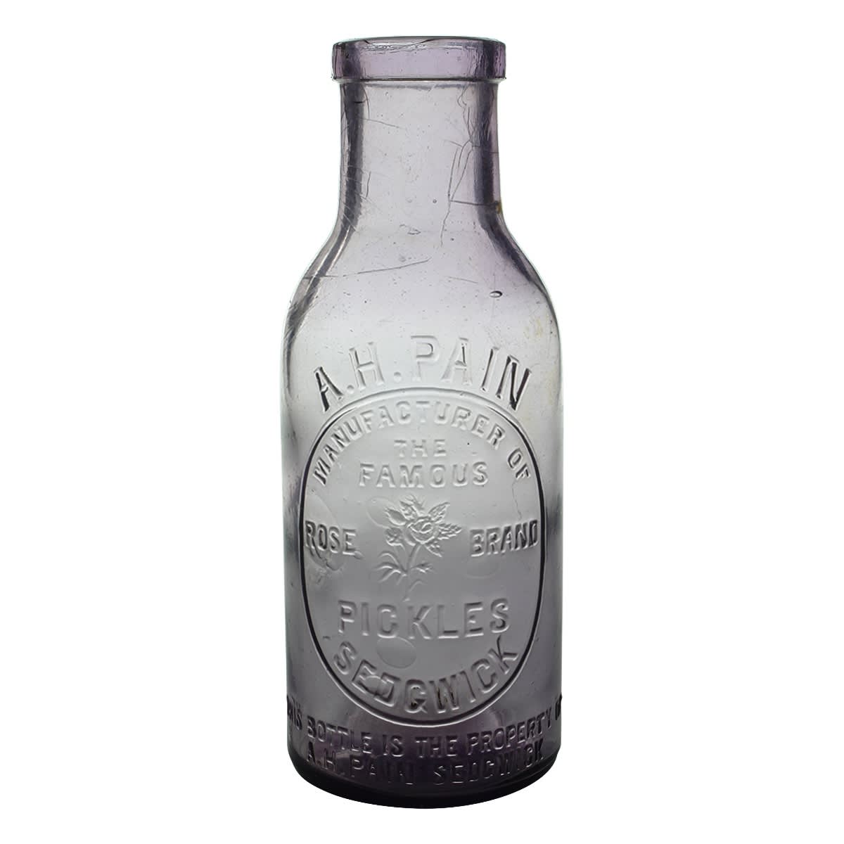 Pickle. A. H. Pain, Sedgwick, Rose. Amethyst. 1 Pint. (Victoria) (Late Kingsley Durdin collection)