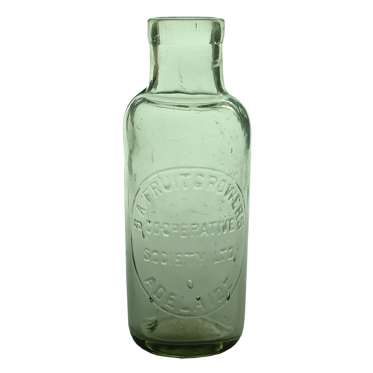 Pickle. S. A. Fruitgrowers Co-operative Society Ltd Adelaide. Grey Aqua. Pint. (South Australia)