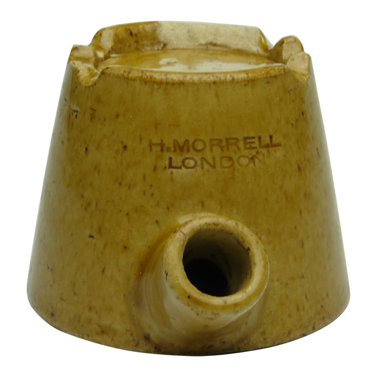 Teakettle Ink. H. Morrell, London. British Registration Diamond. Doulton Lambeth. Honey Glaze. (United Kingdom)