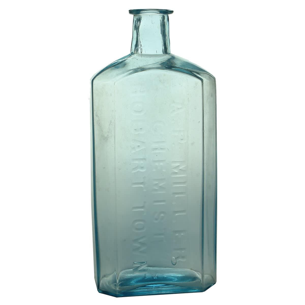 Chemist. A. P. Miller, Hobart Town. Ice Blue. 12 oz. (Tasmania)