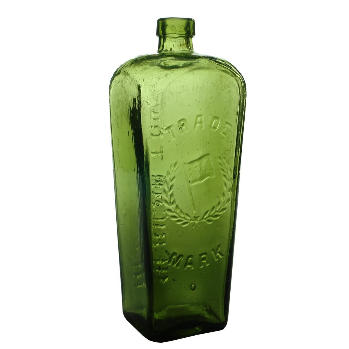 Gin. African T Co. Flag & Wreath. Olive Green. 24 oz.