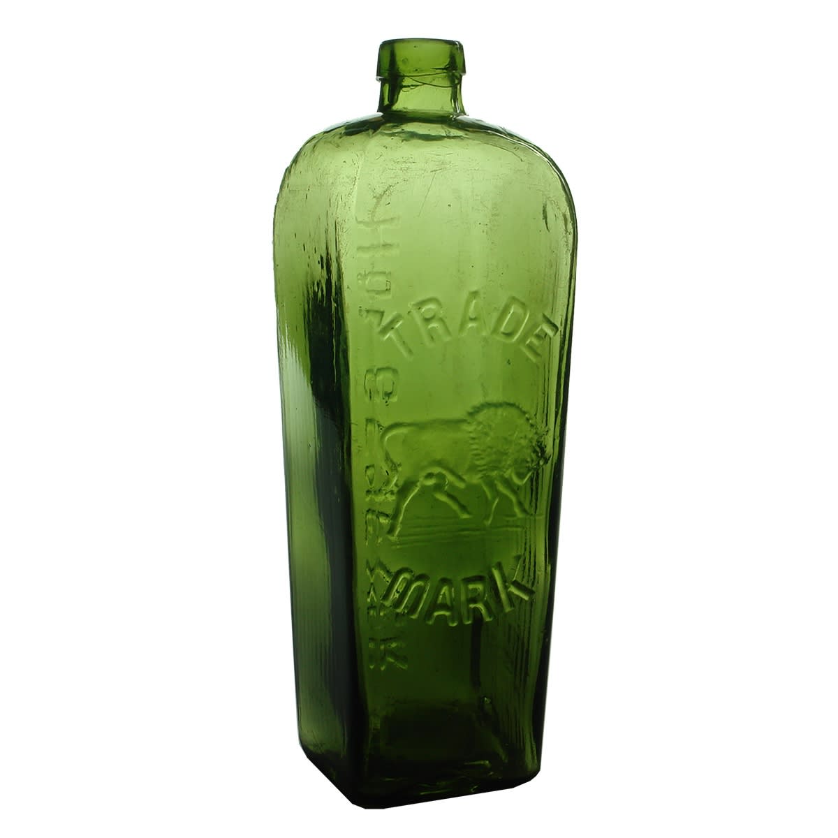 Gin. Hol Genever. Bison. Olive Green. 24 oz.