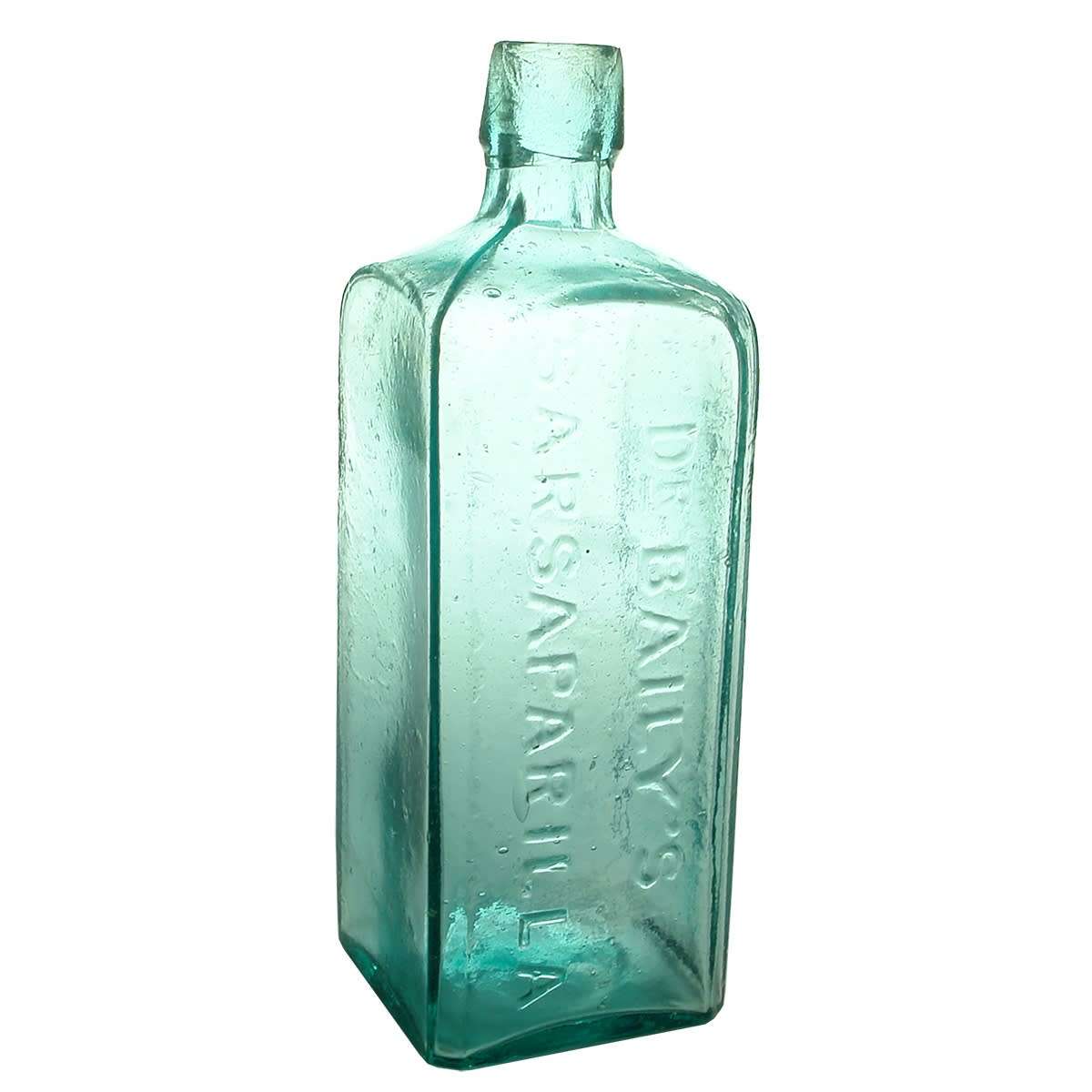 Sarsaparilla. Dr Baily's Sarsaparilla. Blue Aqua. 26 oz. (Queensland)