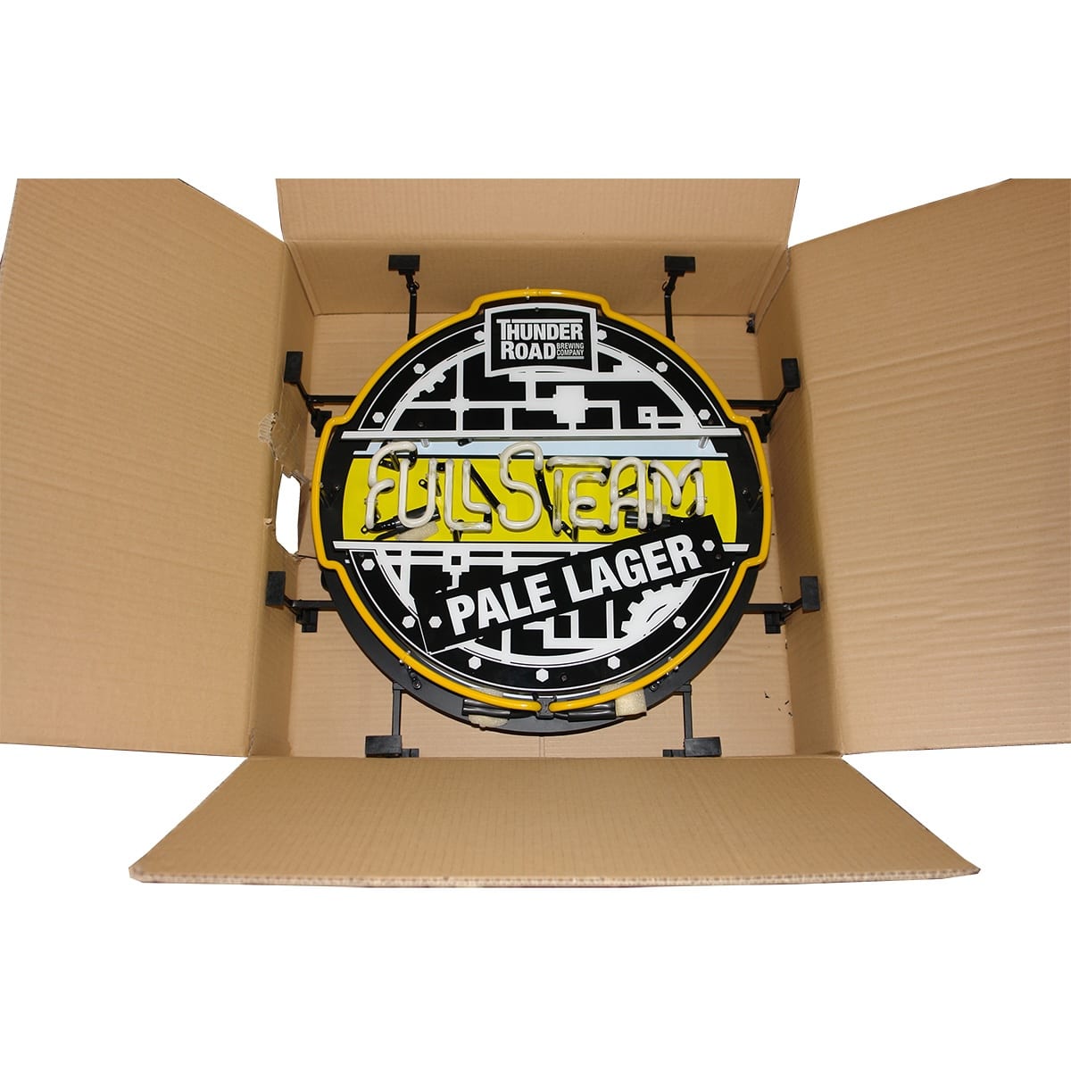 Beer. Original Thunder Road Brewing Company, Full Steam Pale Lager Neon Sign. Indoor sign, great for man cave. (Victoria) (TOO BIG FOR POST)