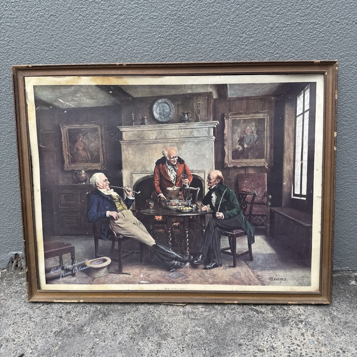 Framed print. The Punch Bowl by A. L. Grace. With compliments from Orlando Wines.