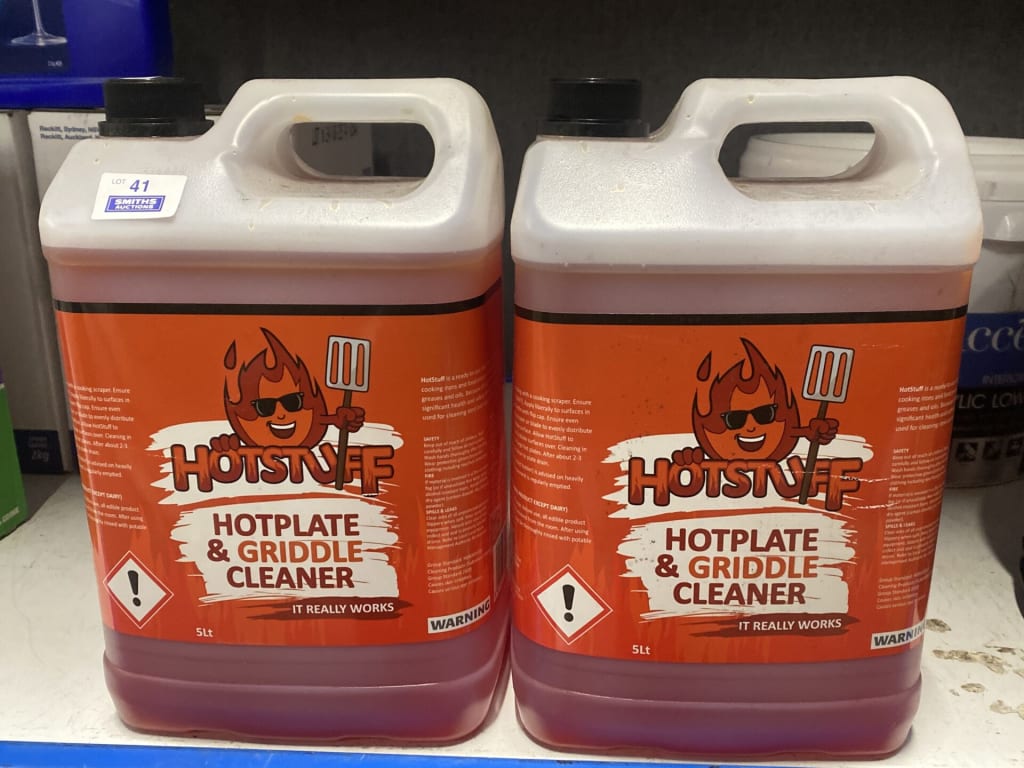 2 HOT STUFF HOT PLATE AND GRIDDLE CLEANER — NZ auction result