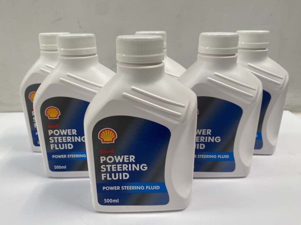 6 BOTTLES SHELL POWER STEERING FLUID — NZ auction result