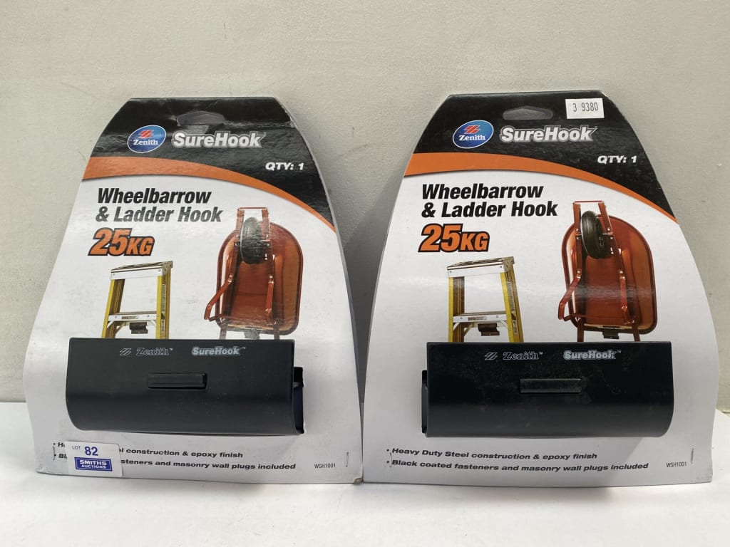 2 SURE HOOK WHEEL BARROW AND LADDER HOOKS — NZ auction result