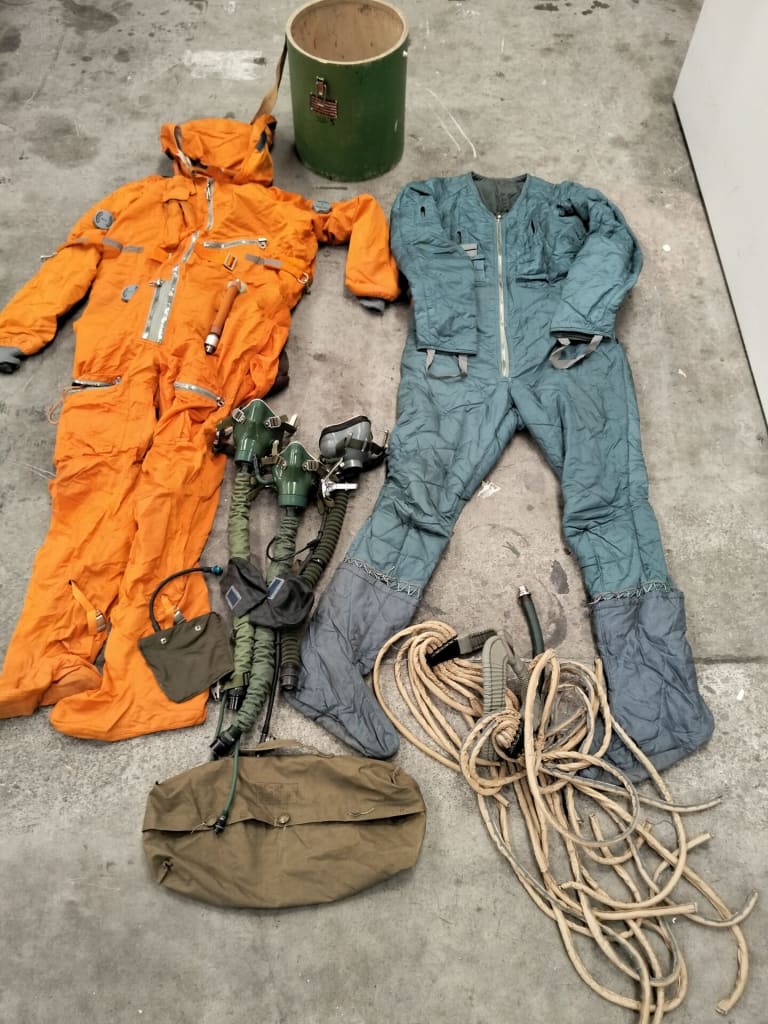 SOVIET ERA HIGH ALTITUDE SURVIVAL SUIT AND 3 MASKS — NZ auction result