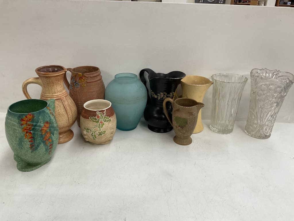 10 ASSORTED JUGS AND VASES — NZ auction result