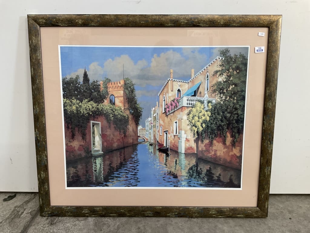 FRAMED PRINT - ROMANCE OF VENICE — NZ auction result