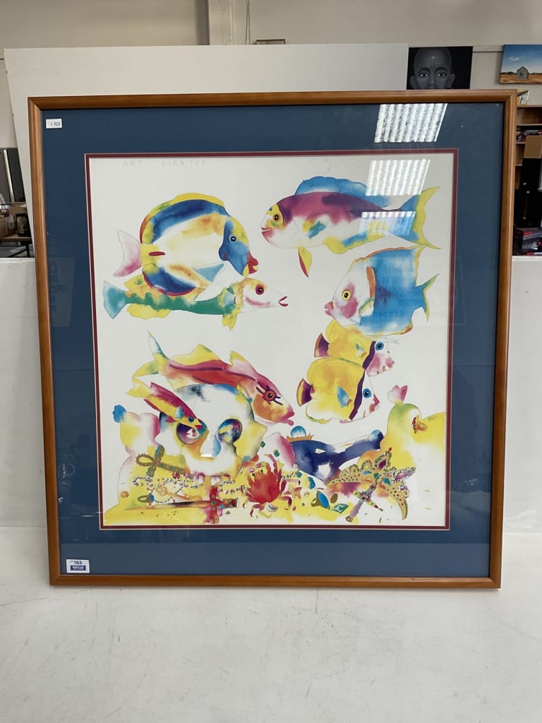 SIGNED FRAMED WATERCOLOUR — NZ auction result