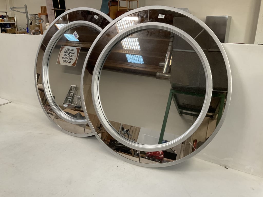 2 CIRCULAR MIRRORS — NZ auction result