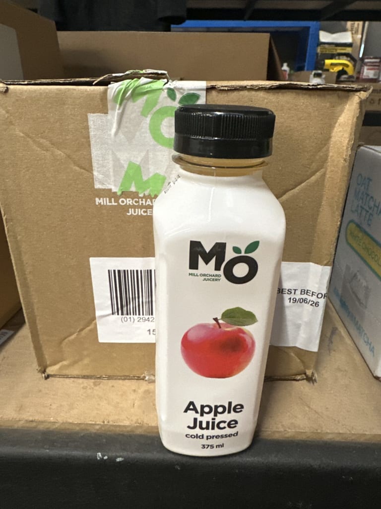 15 BOTTLES MILL ORCHARD APPLE JUICE 375ML — NZ auction result