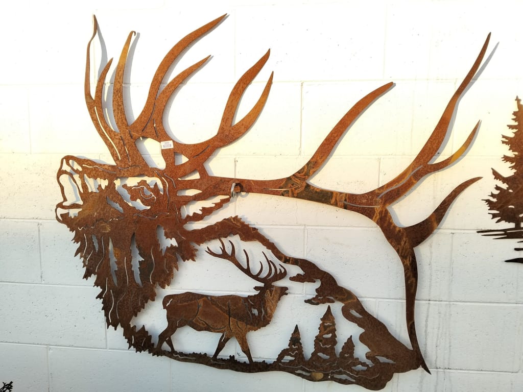 METAL WALL ART - RED STAG — NZ auction result