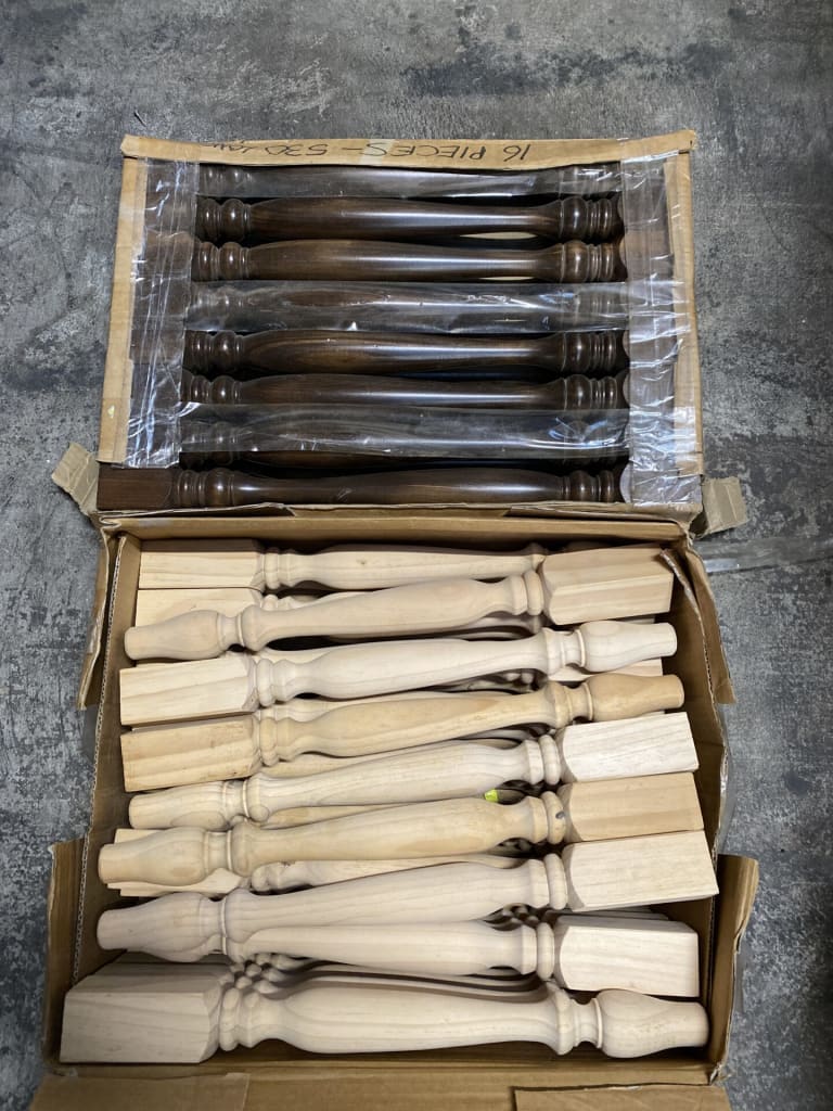 2 CTNS OF WOODEN TURNINGS — NZ auction result