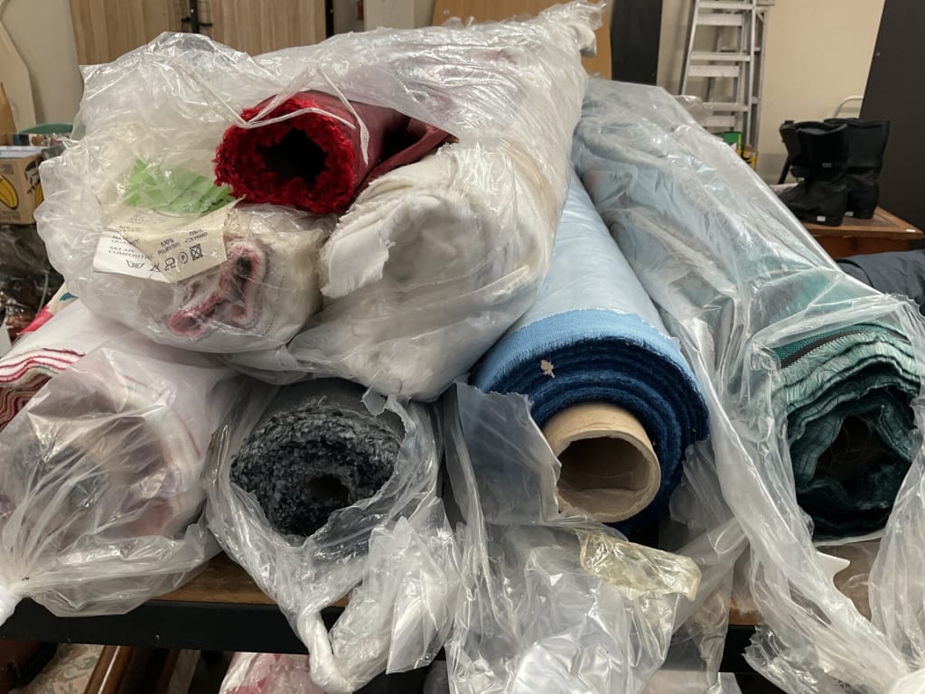 7 ROLLS OF FABRIC — NZ auction result