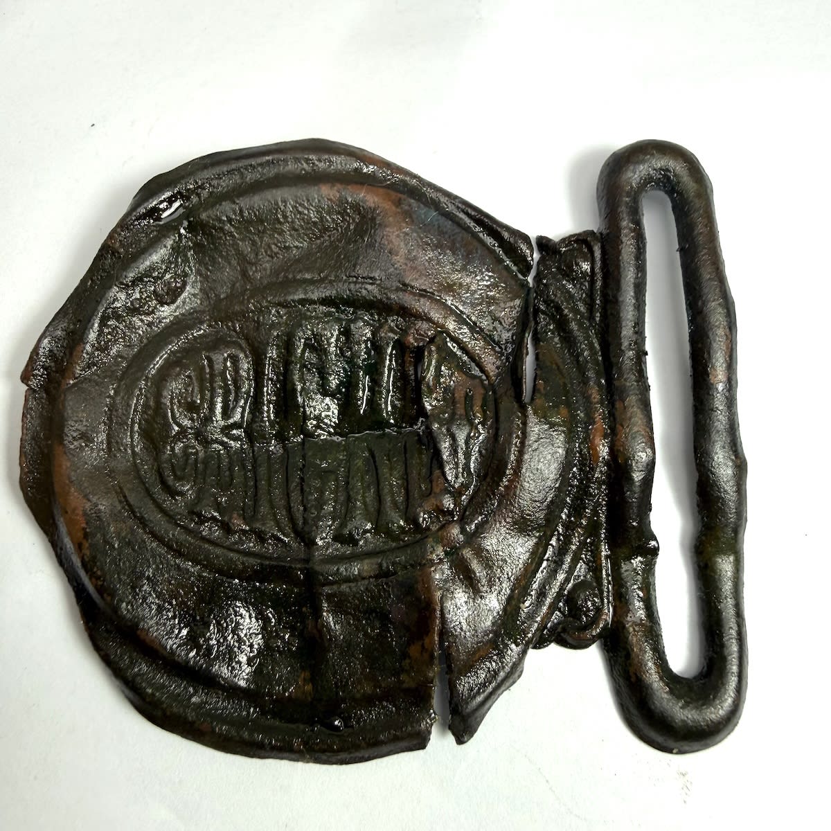 Cricket Belt Buckle. The word "Cricket" in fancy font across the middle.