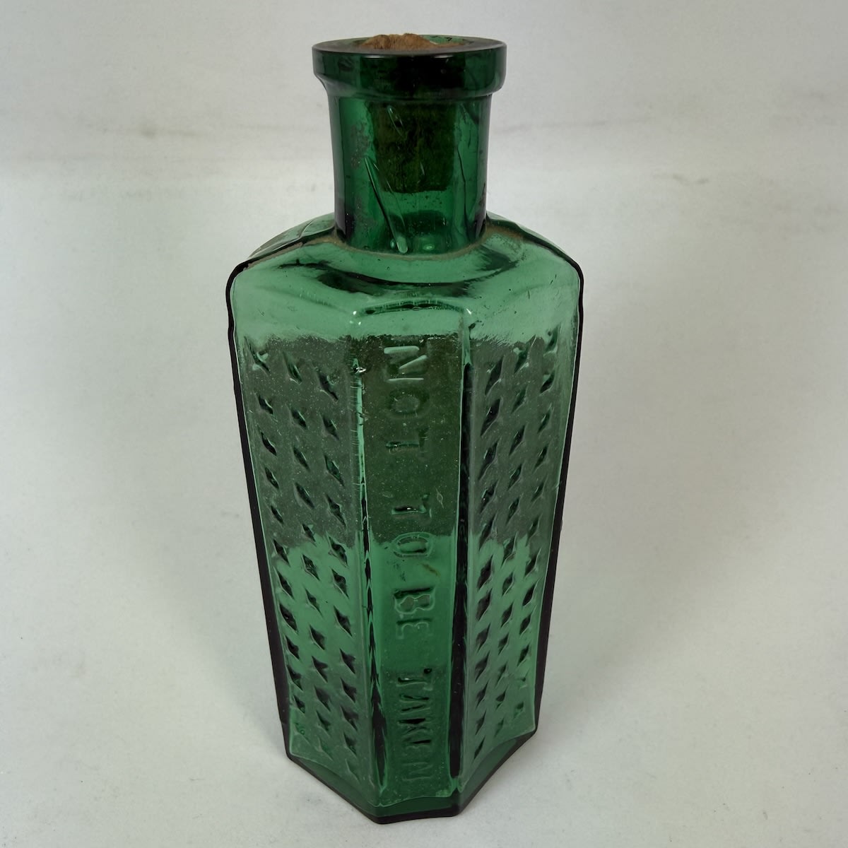Poison. Not To Be Taken. Aegis. Jenkin Lewis Charters Towers label. Light Emerald Green. 2 oz. 108 mm. (Queensland)