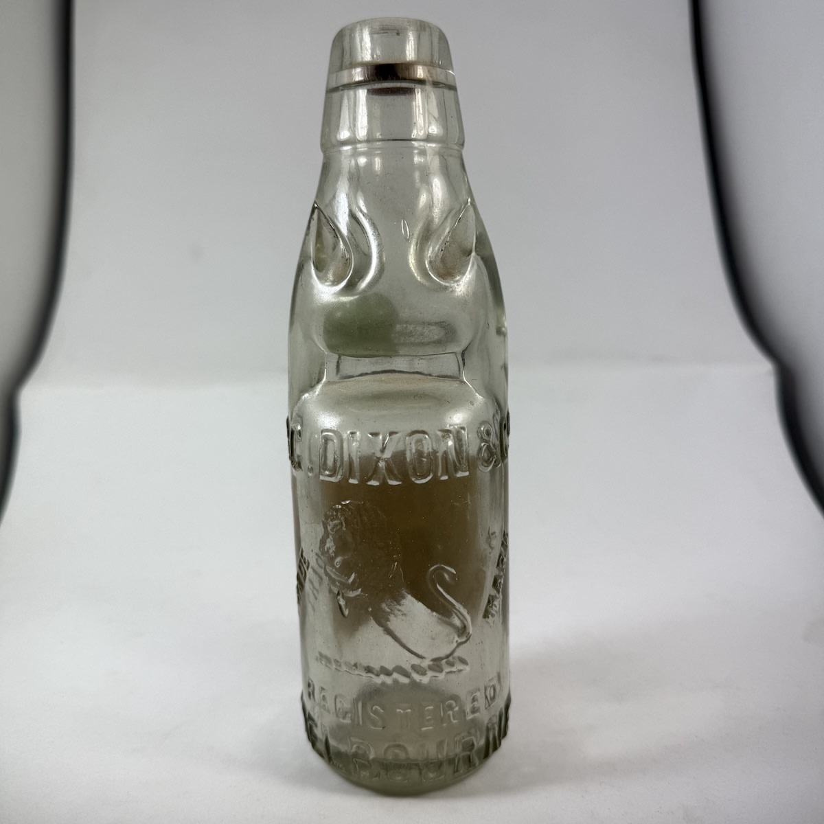 Codd. P. G. Dixon & Co Melbourne. Rampant Demi Lion. Label for Daylesford Aerated Water & Spa Coy, Wishing Well Spa. Hawthorn. (Victoria)