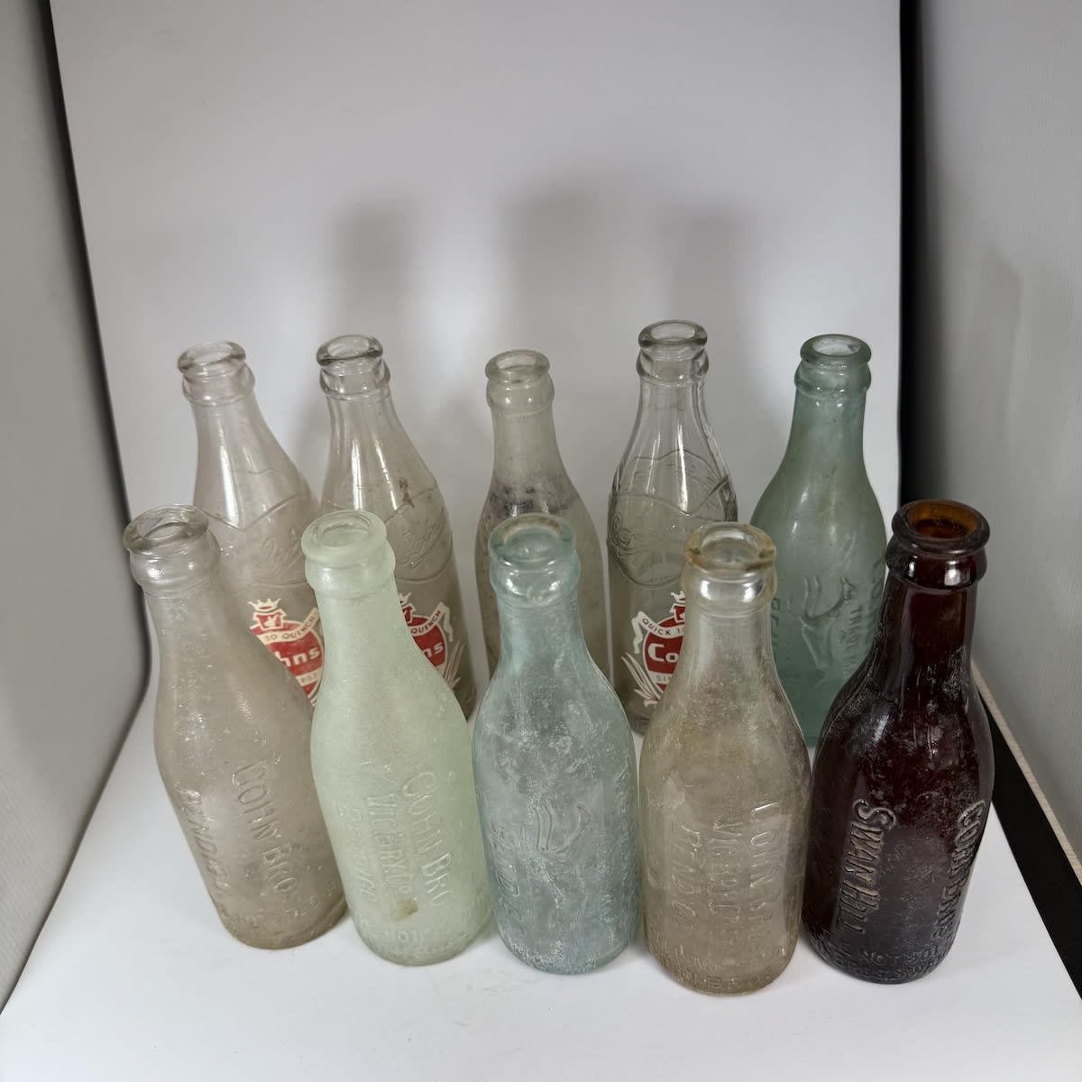 10 small Crown Seals: 8 x Different Cohn Bros; 2 x T. O. Hunter. Bendigo. Swan Hill. (Victoria)
