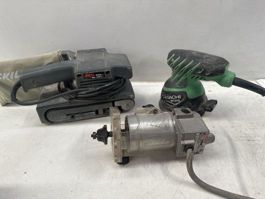 SKIL BELT SANDER - MAKITA TRIMMER - HITACHI DISC SANDER — NZ auction result