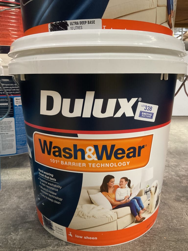 MISTINTED DULUX WASH &amp; WEAR PAINT — NZ auction result
