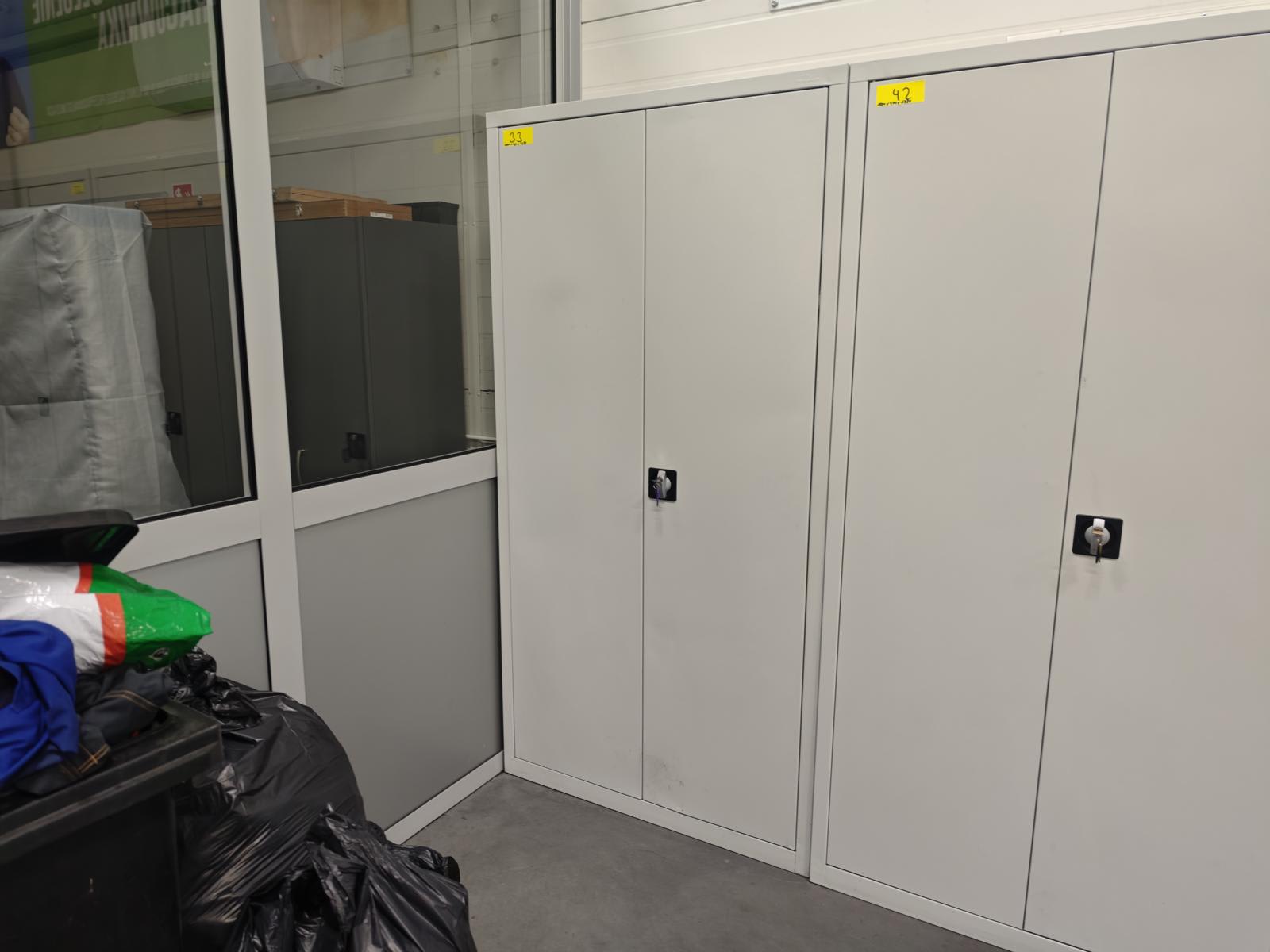 Workshop cabinet with contents