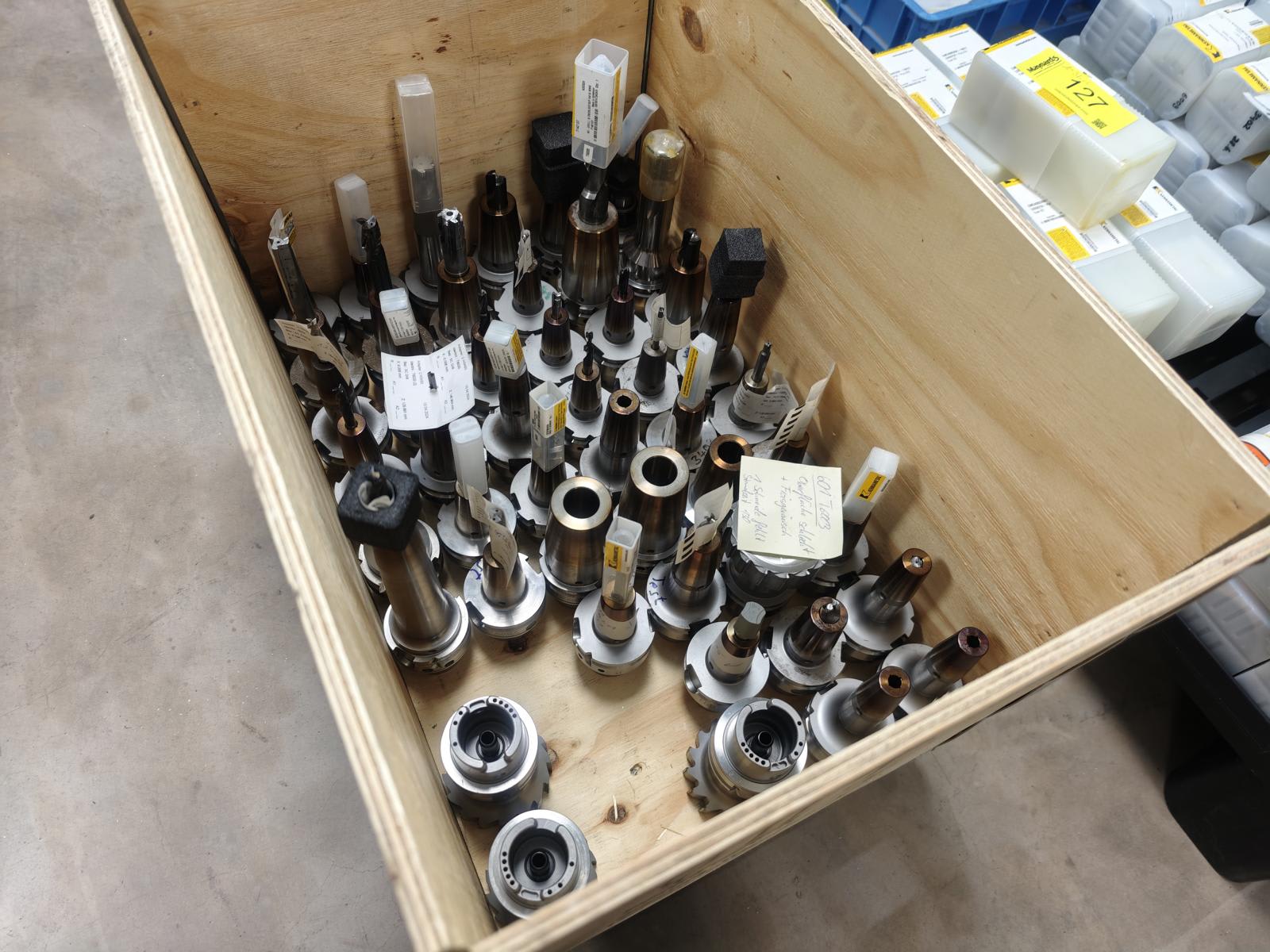 Assortment of HSK 63 tool holders with internal cooling