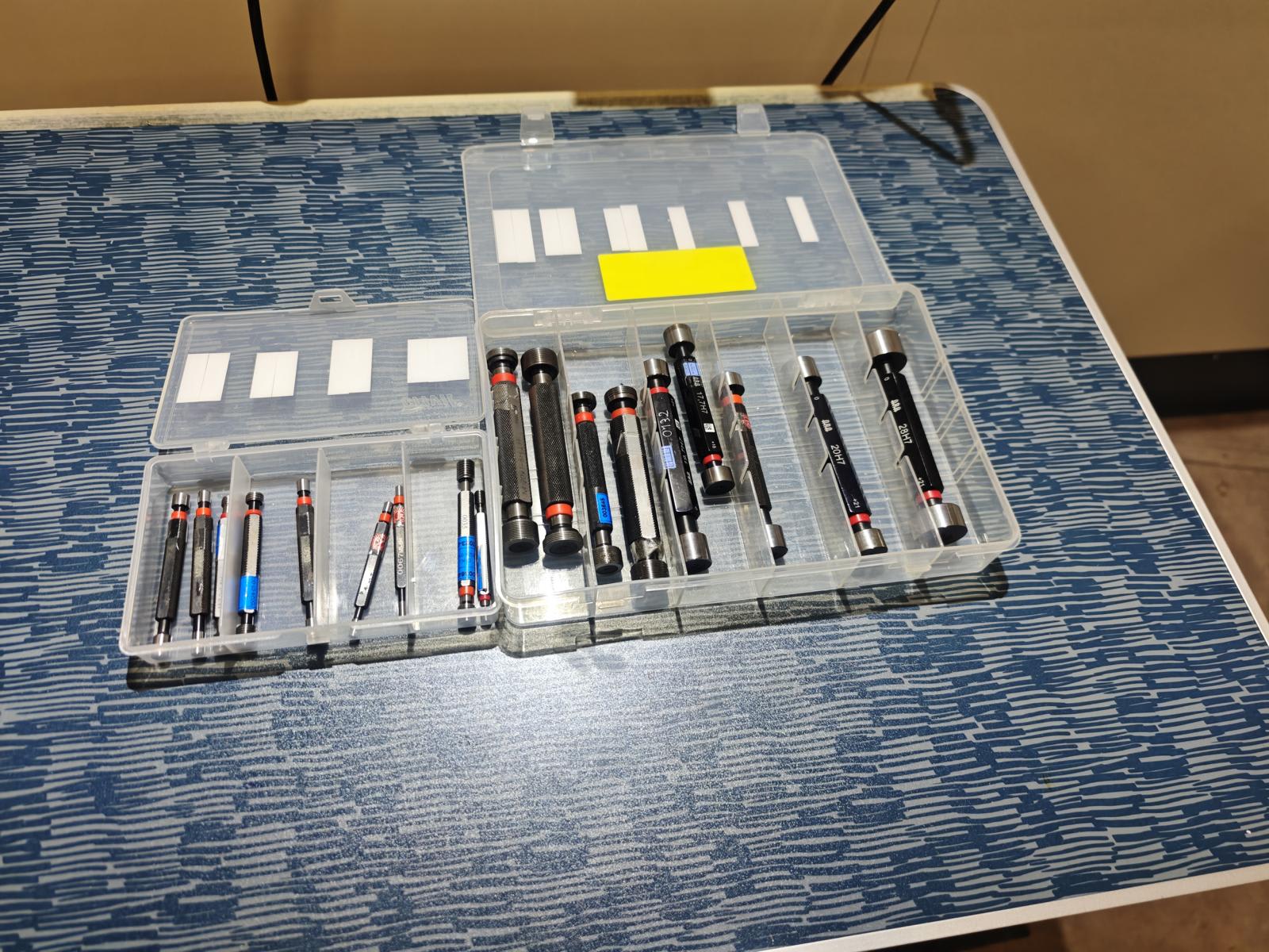 Assortment of thread plug gauges