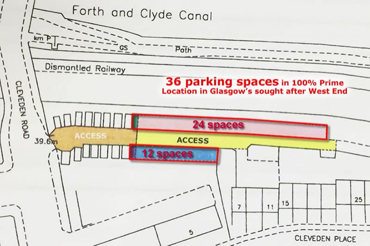36 Potential Car Charging Spaces, West End Glasgow