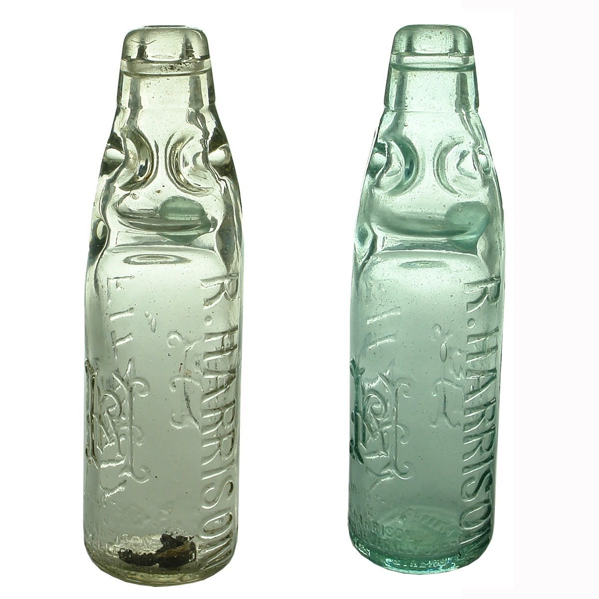 2 Codds: Different colours of later R. Harrison, Fitzroy 6 oz Marble bottles. (Victoria)