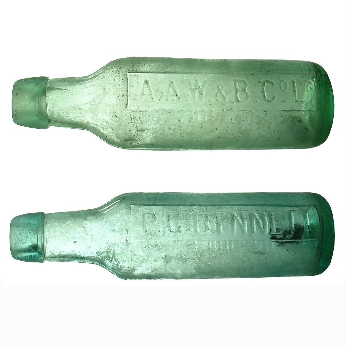2 Lamonts: A. A. W. & B Co Ld, Adelaide & Port; P. G. Bennett, North Adelaide. 10 oz. (South Australia)