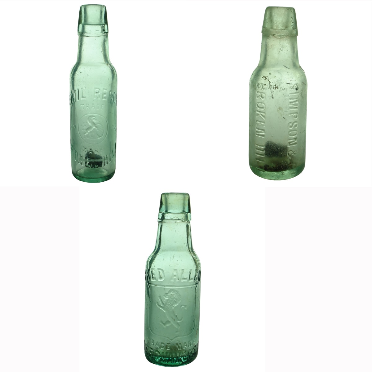3 Small Lamonts: Emil Resch, Broken Hill; Simpson & Co; Fred Allen, Beechworth. (New South Wales & Victoria)