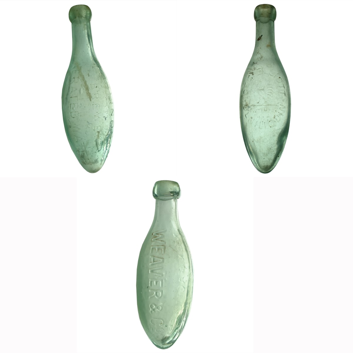 Three Torpedos: H. L. Lindsay, Hay; Geo. Elliott, Deniliquin; Weaver & Co., Aerated Water Manufacturers. (New South Wales & Tasmania)