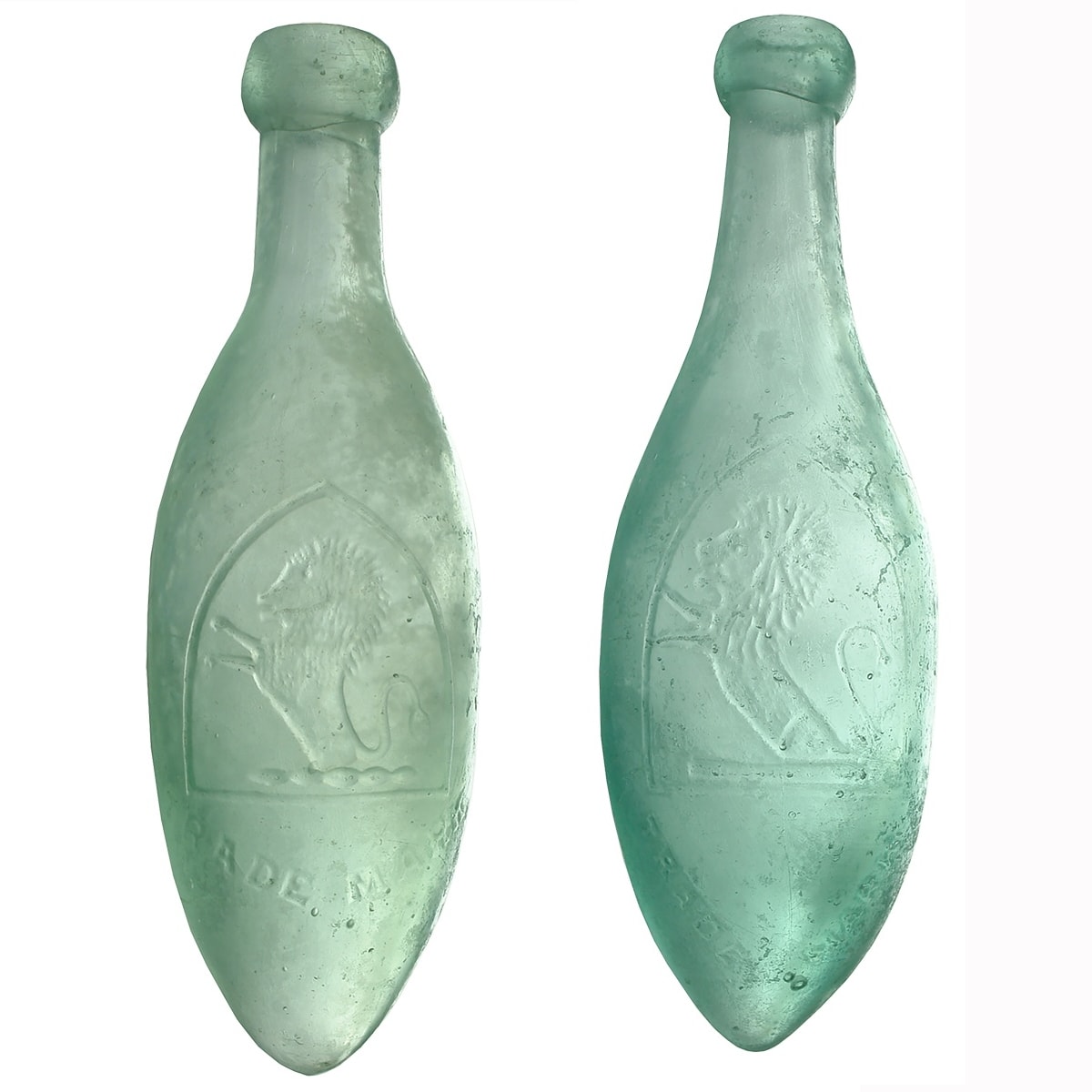2 Torpedos. Both: P. G. Dixon, Rosslyn St., Melbourne. Lion trade mark. Aqua. 10 oz. (Victoria)