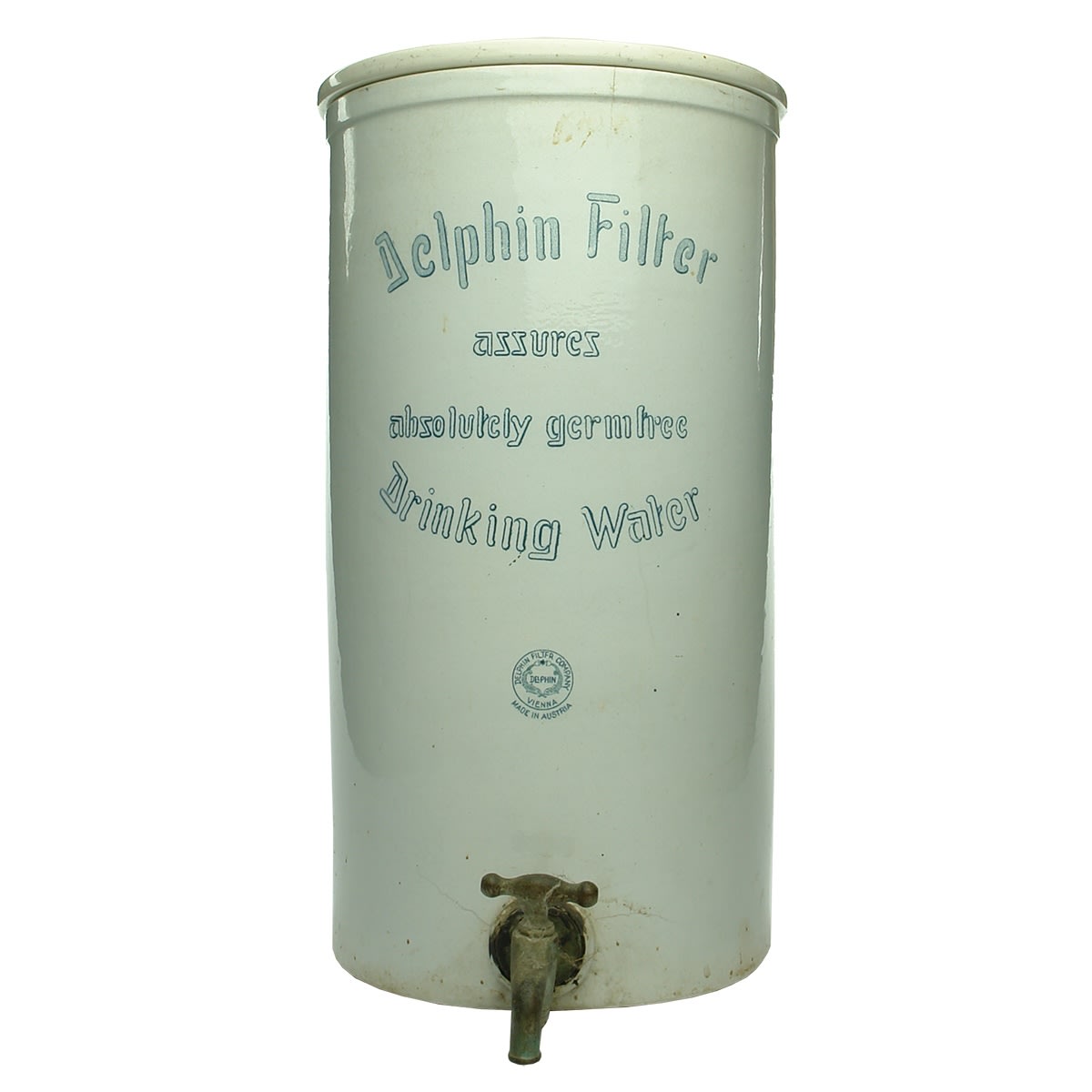 Water Filter. Delphin Filter Company Vienna. Made in Austria. Original tap and filter insert.
