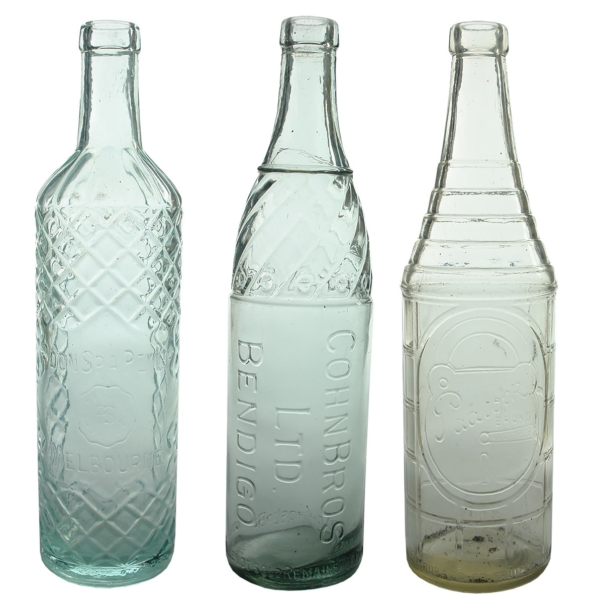 3 Cordials: Boon Spa Pty Ltd, Melbourne; Cohn Bros Ltd., Bendigo; Padlock Brand, Mildura Co-op Fruit Co. (Victoria)