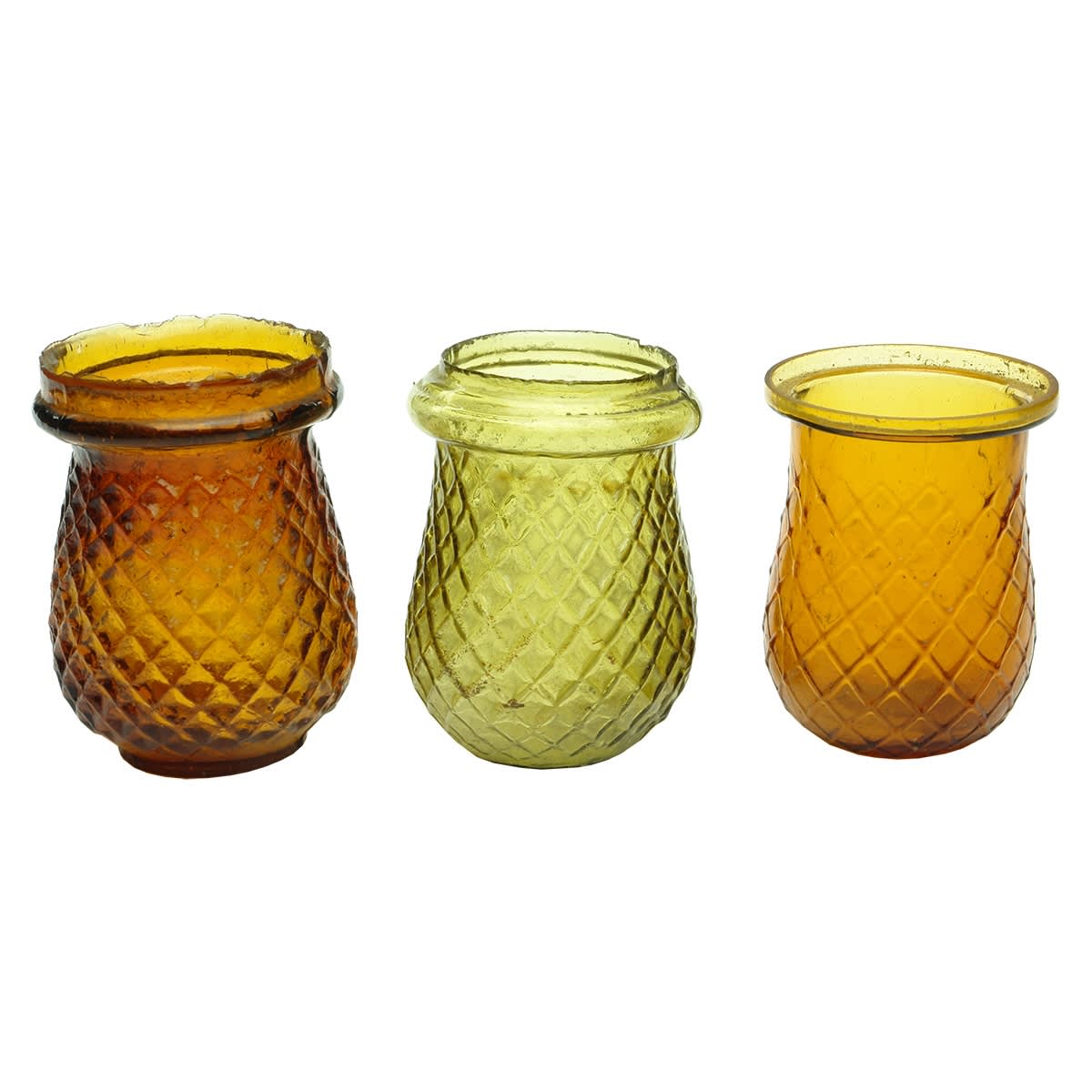 Lamps. Three amber fairy or Christmas lights.