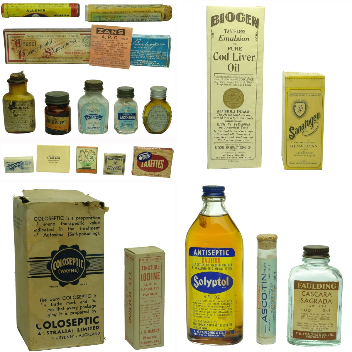 20 odd Chemist Items. Original packaging, bottles etc.