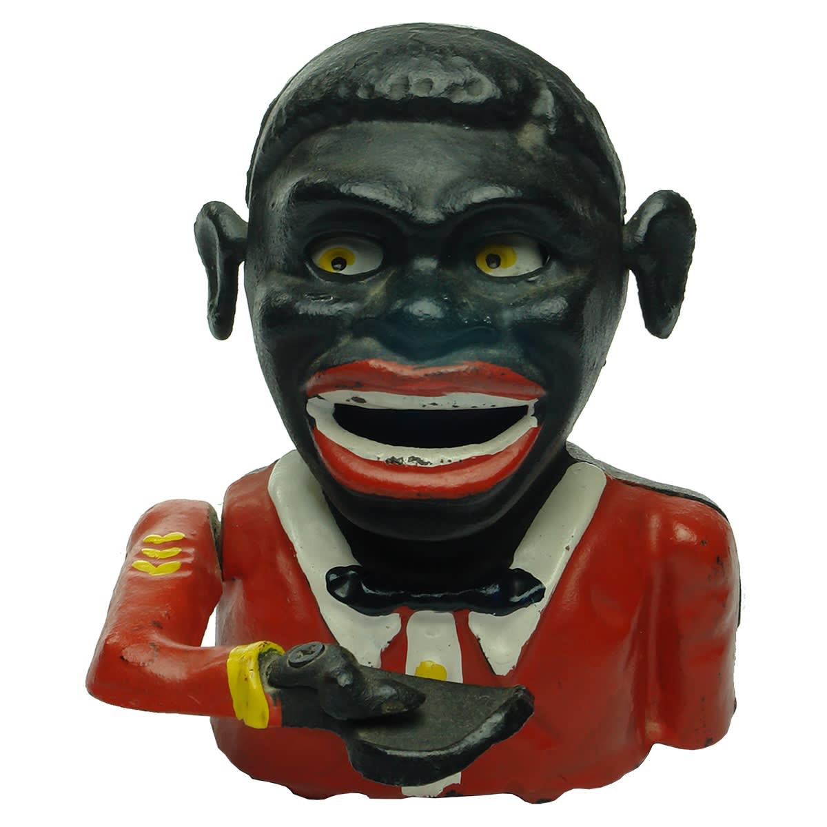 Metalware. Reproduction Jolly Man Money Box. Cast Iron.