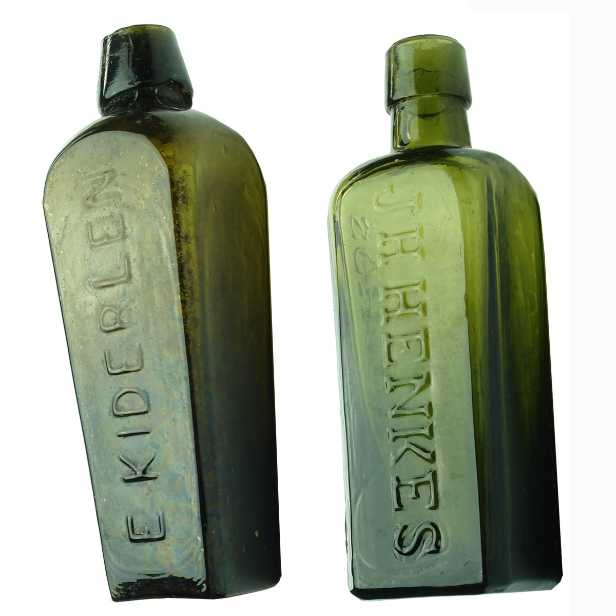 2 Samples: E. Kiderlen Superior Gin; J. H. Henkes, Schiedam, Schnapps Aromatico.