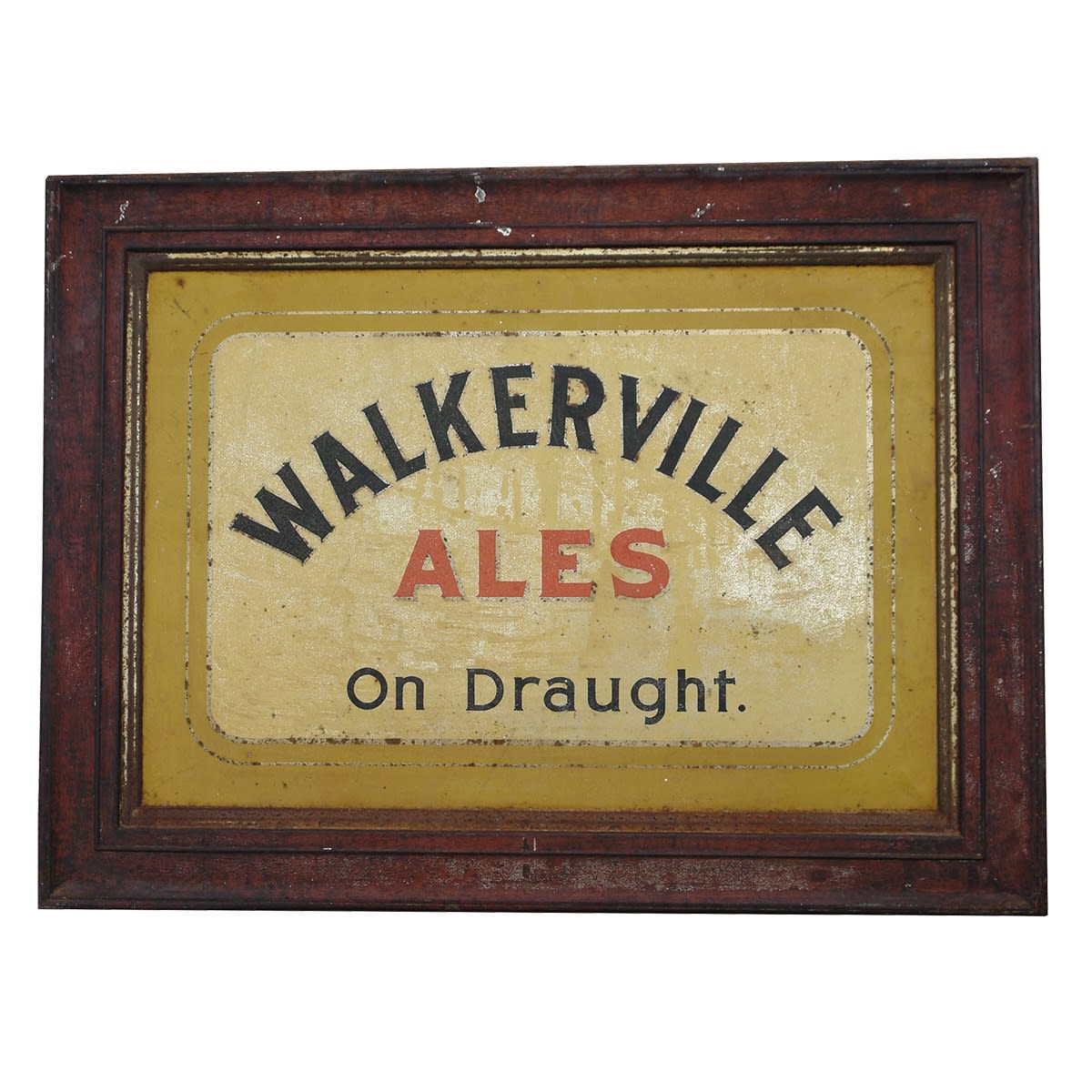 Tin Sign. Walkerville Ales On Draught. 605 x 452 mm. (South Australia) (Late Kingsley Durdin collection)