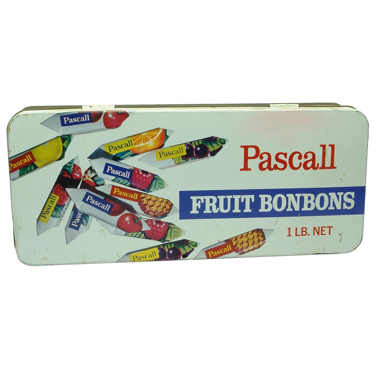 Tin. Pascall Fruit Bonbons. 1 Pound. (Claremont, Tasmania)