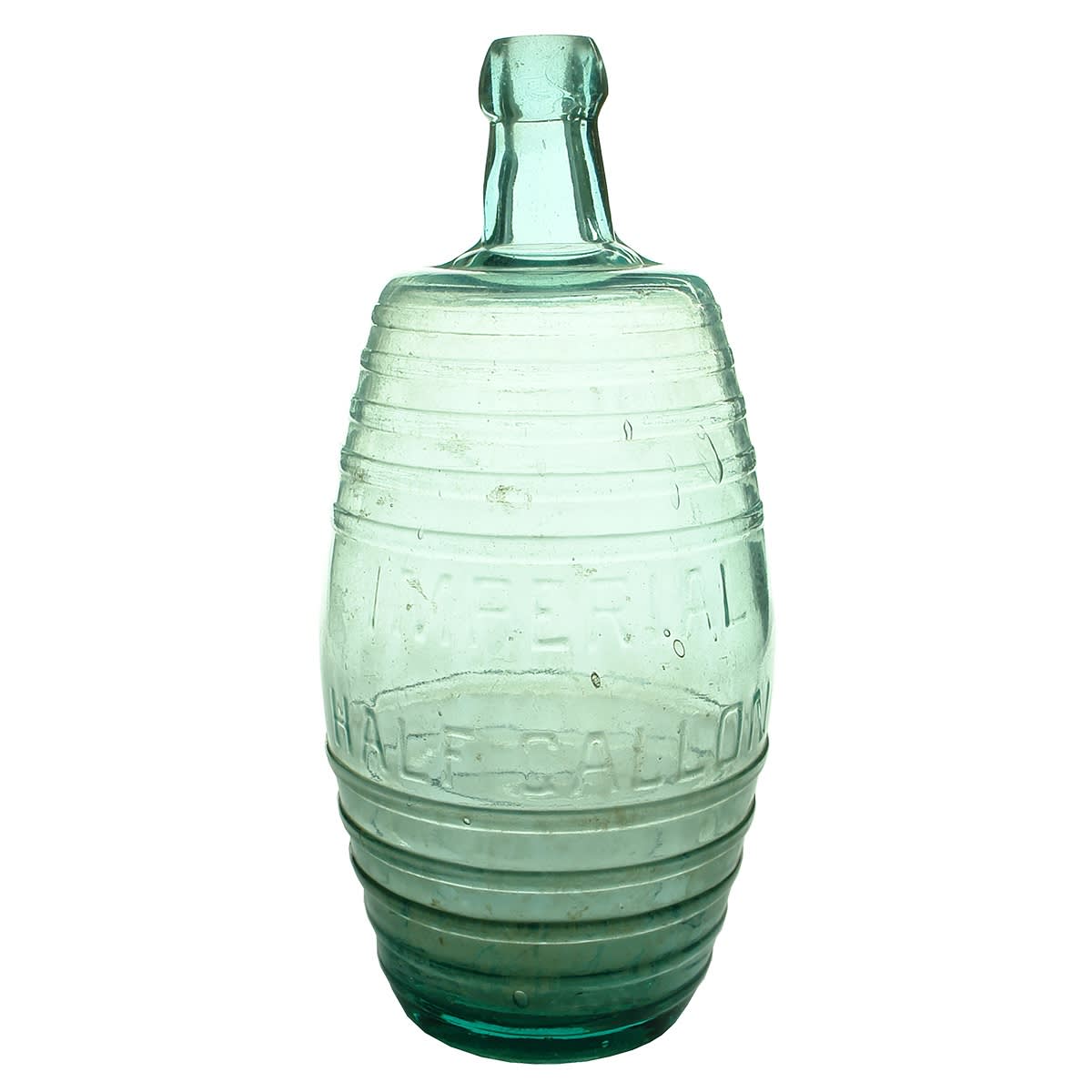 Wine/Spirits Barrel. Imperial Half Gallon all embossed on one side. No base mark.