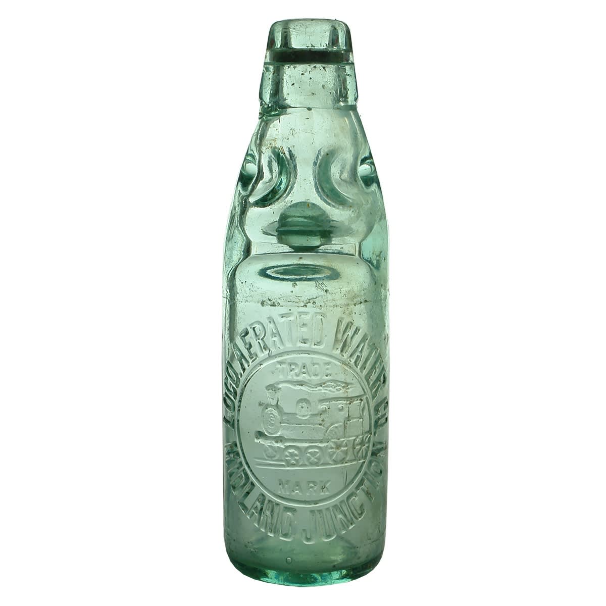 Codd. Loco Aerated Water Co., Midland Junction. Train. Dobson. Aqua. 6 oz. (Western Australia)