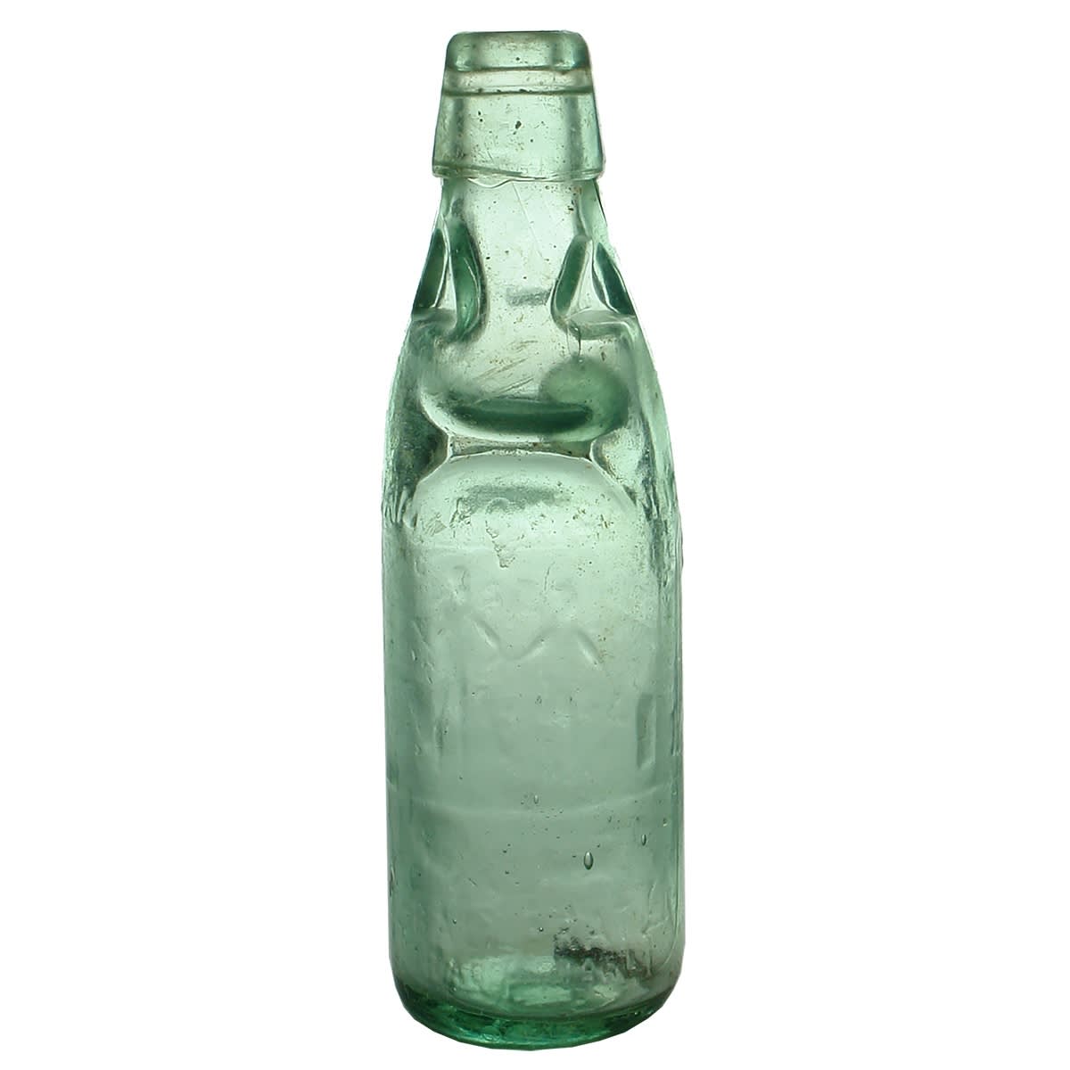Codd. Rowlands, Ballarat, Melbourne & Sydney. Miner & Farmer. Three Triangle. Aqua. 6 oz. (Victoria & New South Wales)