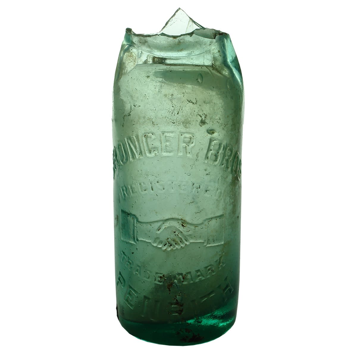 Codd (Well most of one). Bronger Bros., Penrith. Handshake / Shaking Hands trade mark. 26 oz. (New South Wales)