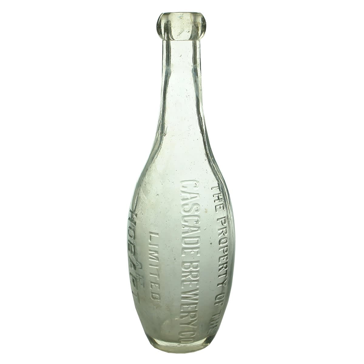 Skittle. Cascade Brewery Co. Limited, Hobart. Blob Top. Very Long Neck. Clear. 10 oz. (Tasmania)